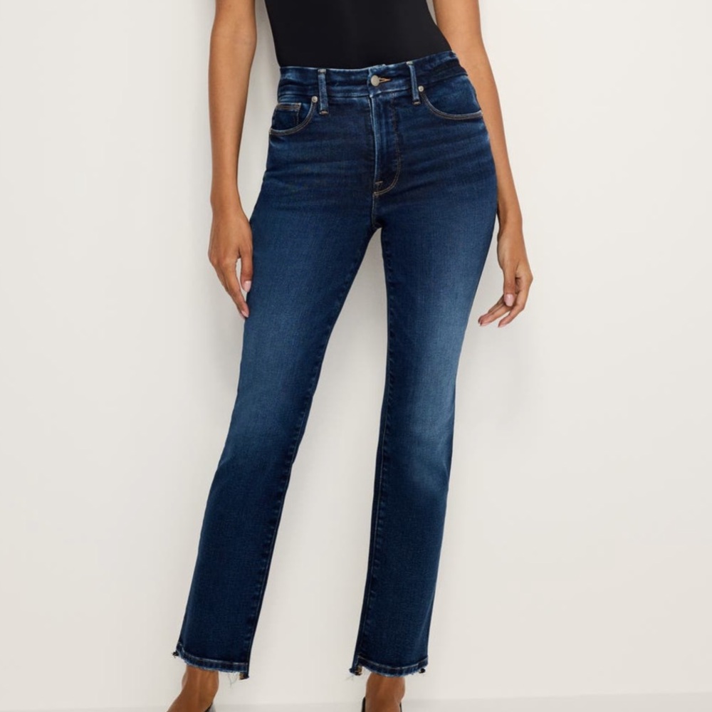 Good American good classic slim fit straight leg
